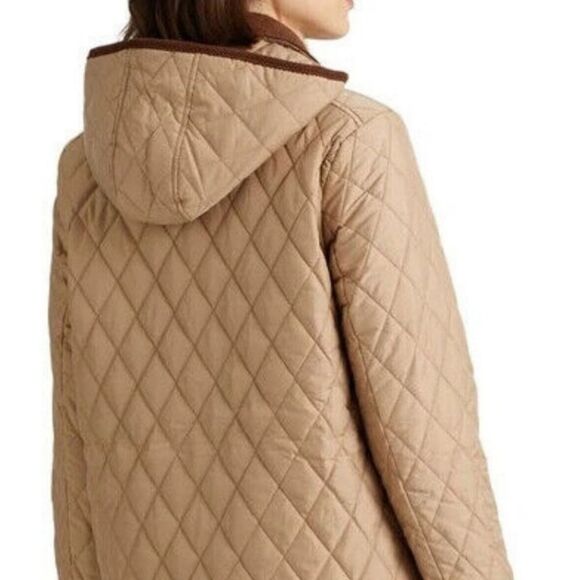 Lauren Ralph Embroidered Quilted Hooded Jacket Size:XL  NWT - Picture 2 of 11